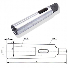 Pouzdro redukční s MORSE kuželem 1/0