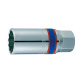Hlavice nástrčná s gumovou objímkou na zapalovací svíčky King Tony 1/2 CrV 12 hran, 21mm 463021R