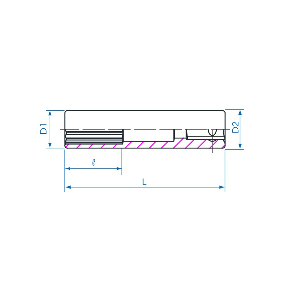 1/4 hlavice nástrčná prodloužená, 12 hran, 11mm x 50mm