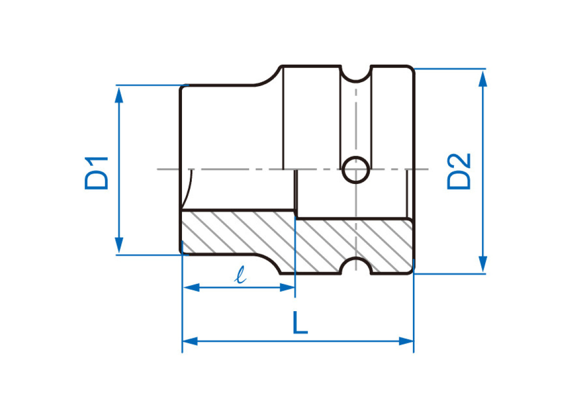 1 hlavice nástrčná CrMo 4 hran 21mm x 60mm