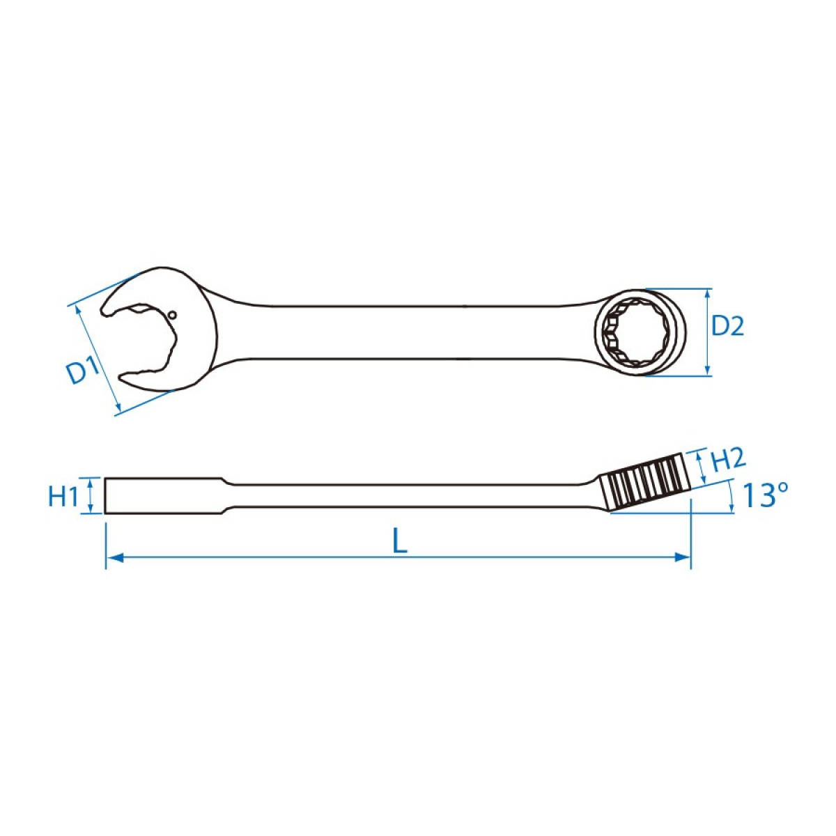 Klíč očkoplochý s ráčnou ve vidlici 18 mm