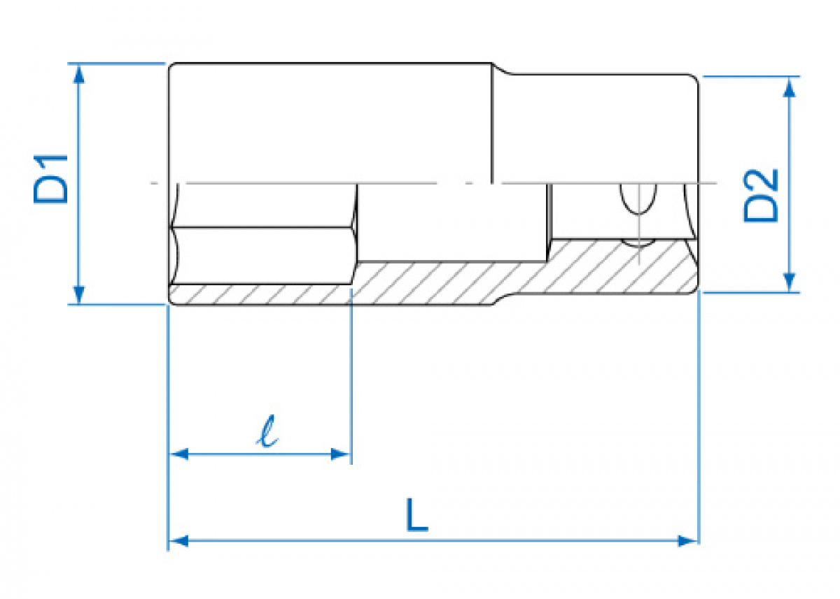 3/4 hlavice nástrčná 6 hran 29 mm x 90mm