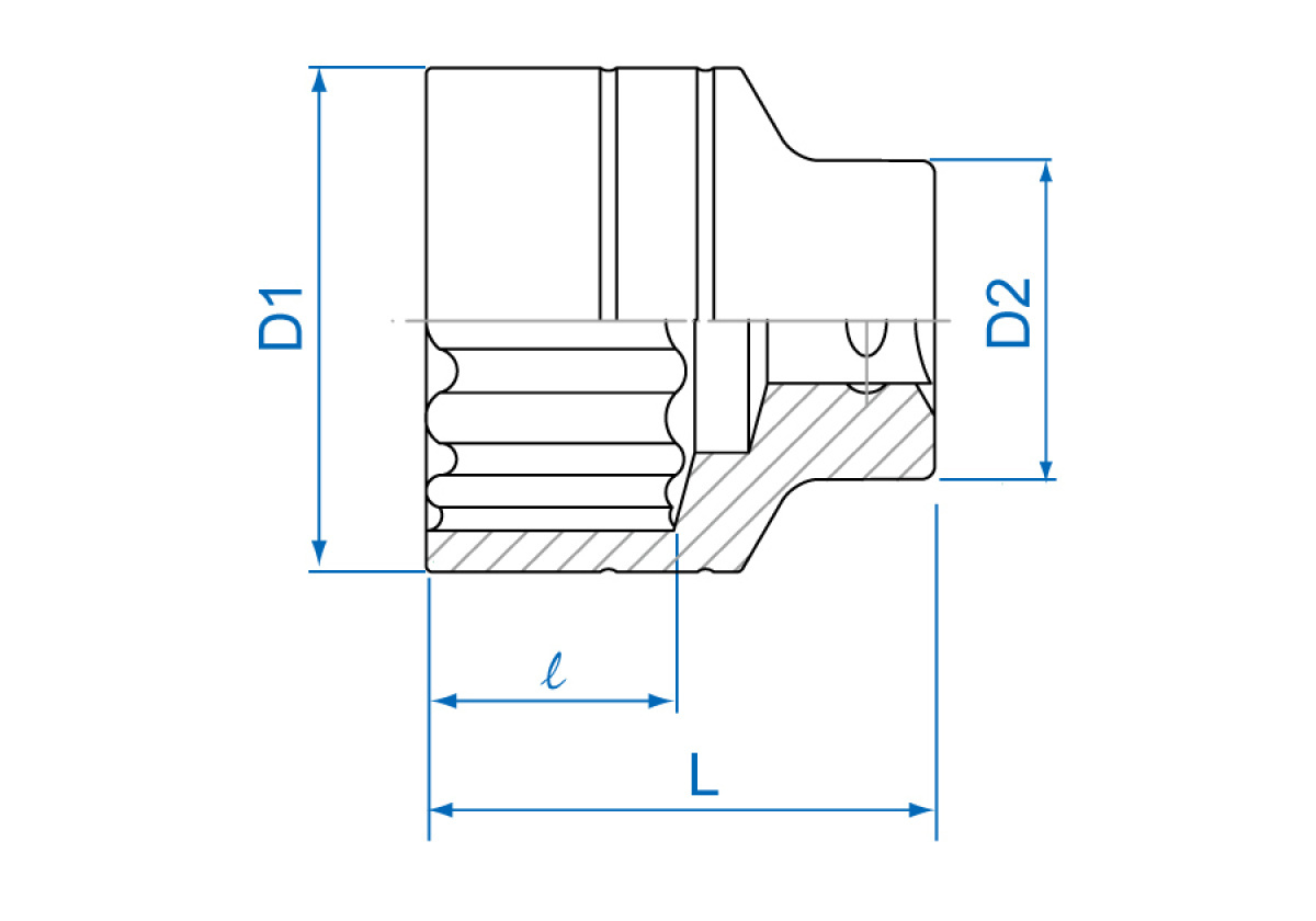 3/4 hlavice nástrčná 12 hran 2-1/16