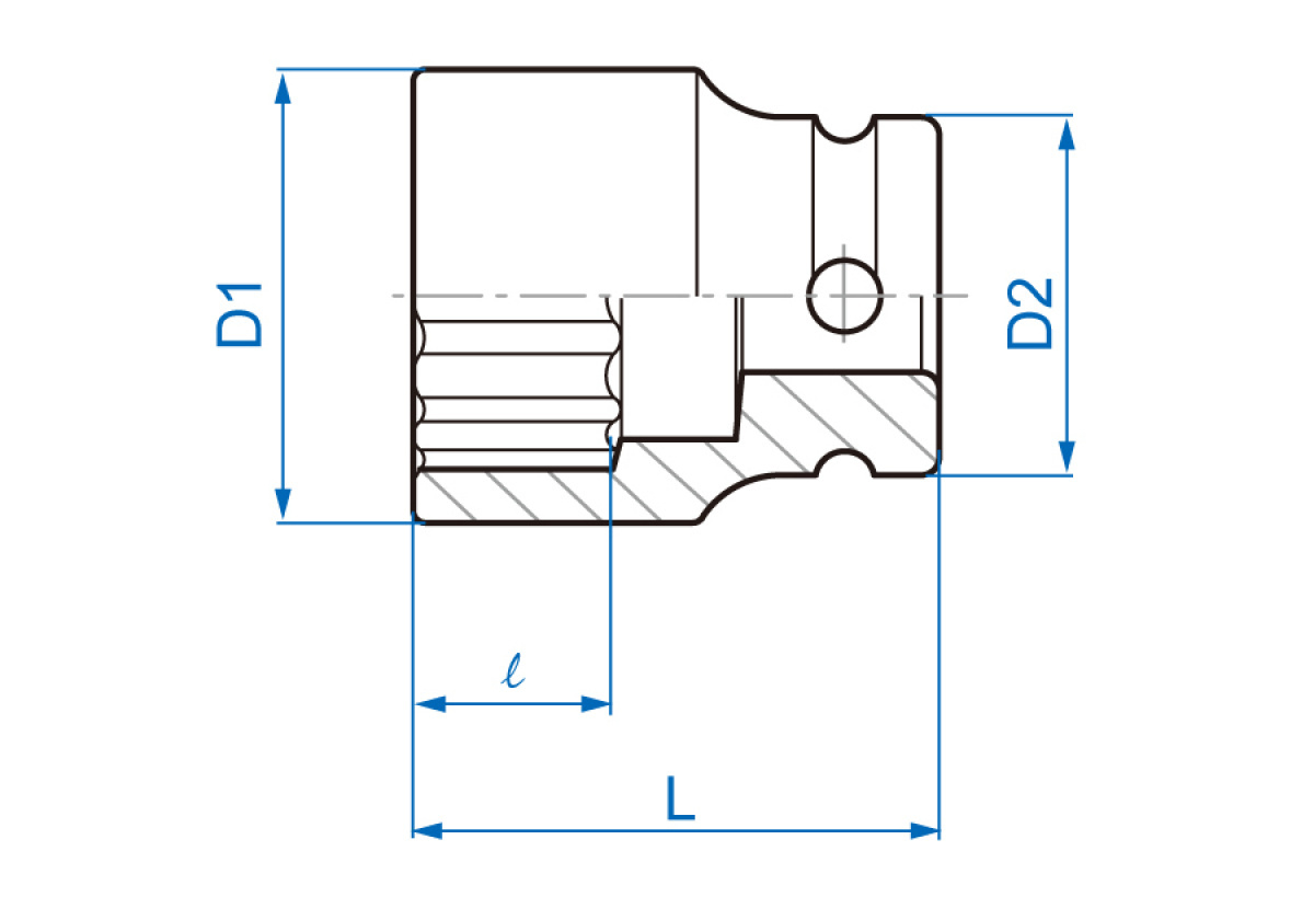 1/2 hlavice nástrčná CrMo, 12 hran, 9 mm