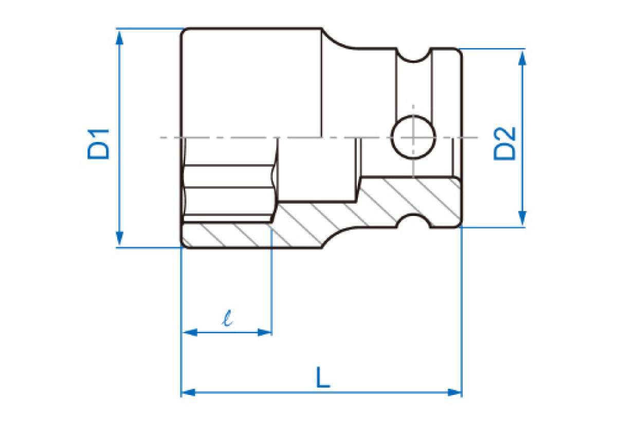 3/8 hlavice nástrčná CrMo, 6 hran, 9 mm