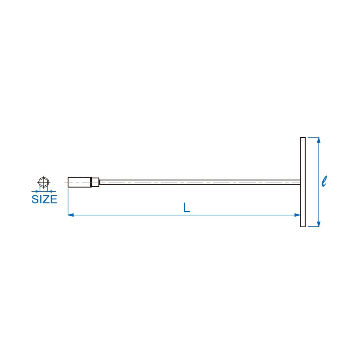 Klíč T na svíčky výkyvný 16 mm, L 385 mm