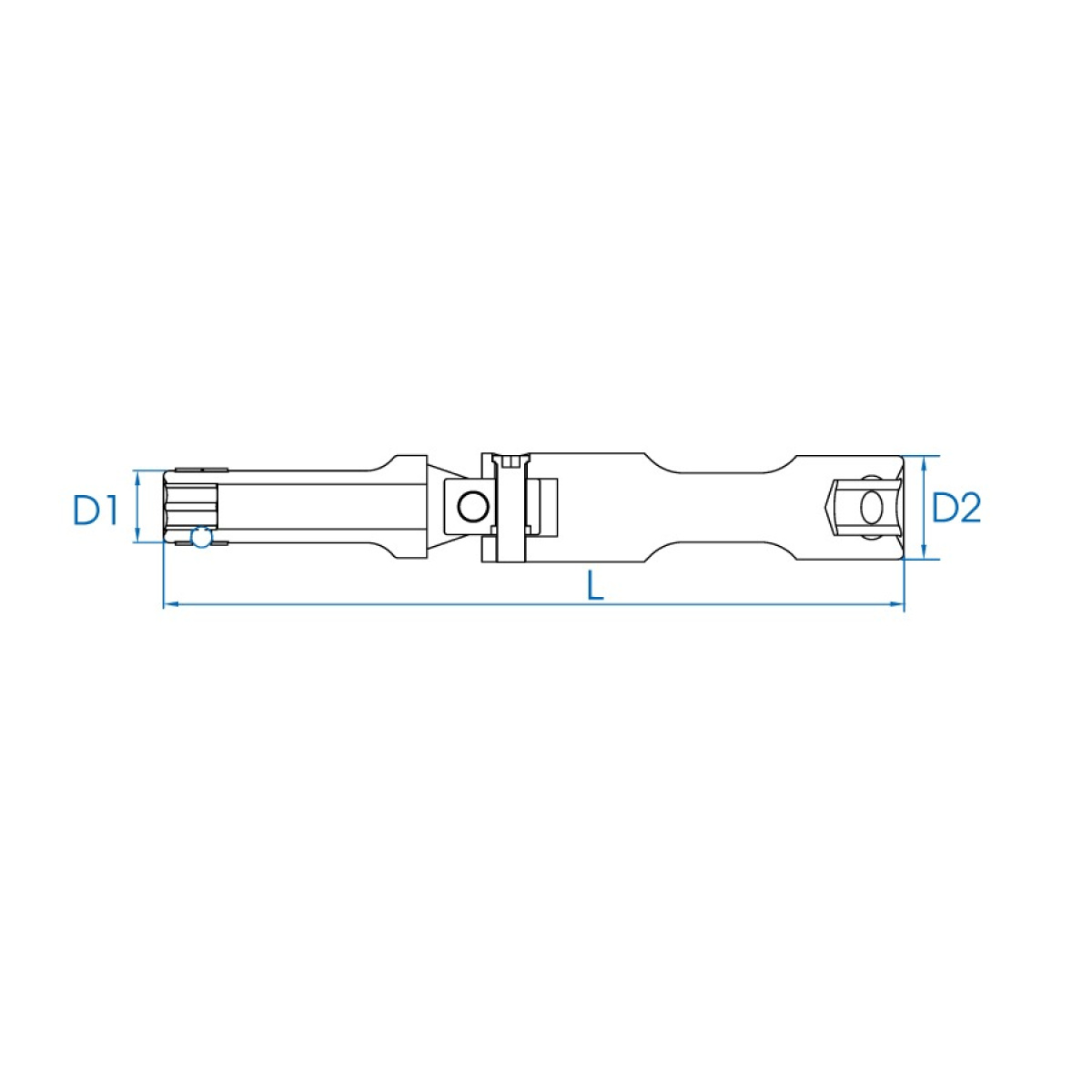 3/8 hlavice kloubová 12mm x 120mm na žhavící svíčky