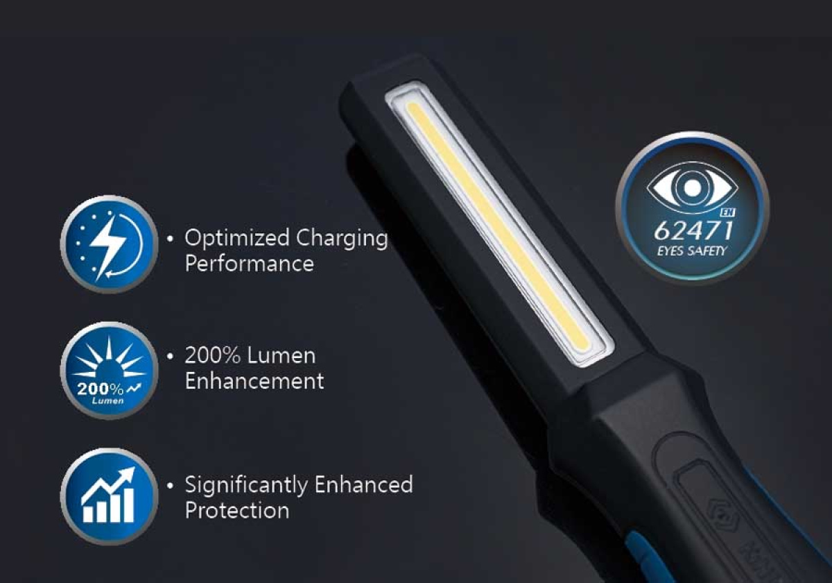 Lampa 6W COB LED a 1W SMD LED horní světlo, USB-C