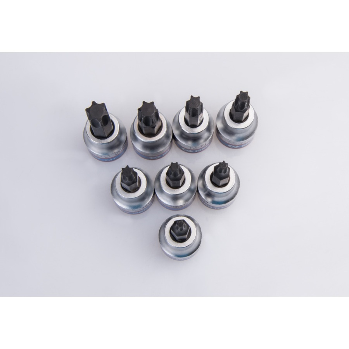 3/8 sada hlavic TORX T15-T50, kolejnice, 8 ks