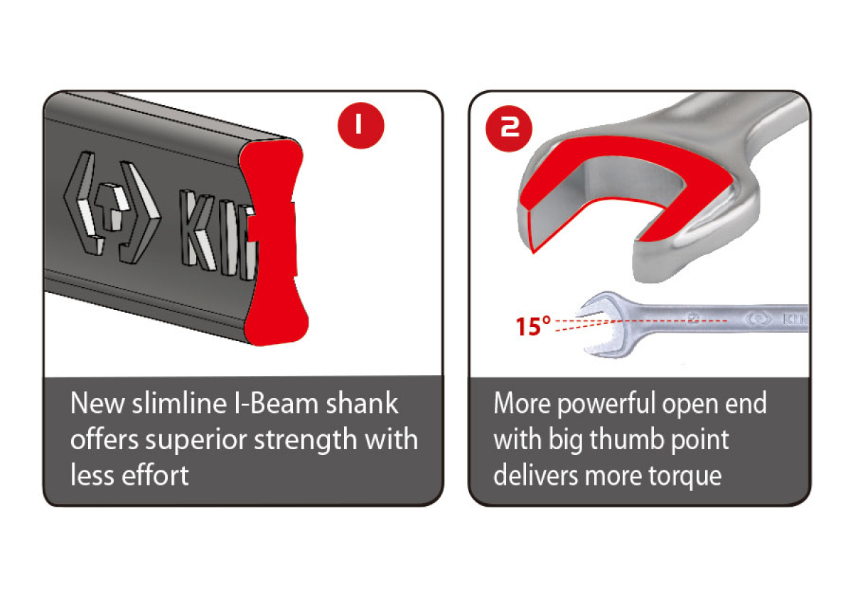 Klíč maticový očkoplochý zesílený 6 x 105 mm
