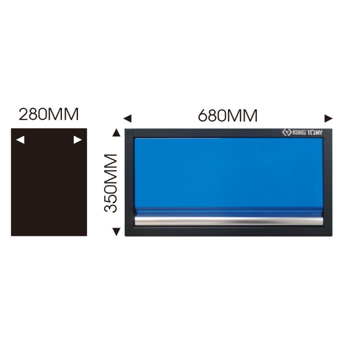 Skříňka závěsná 680x280x350mm, modrá