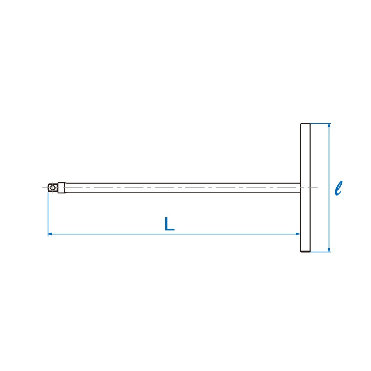 3/8 rukojeť T pro hlavice, 250x268 mm