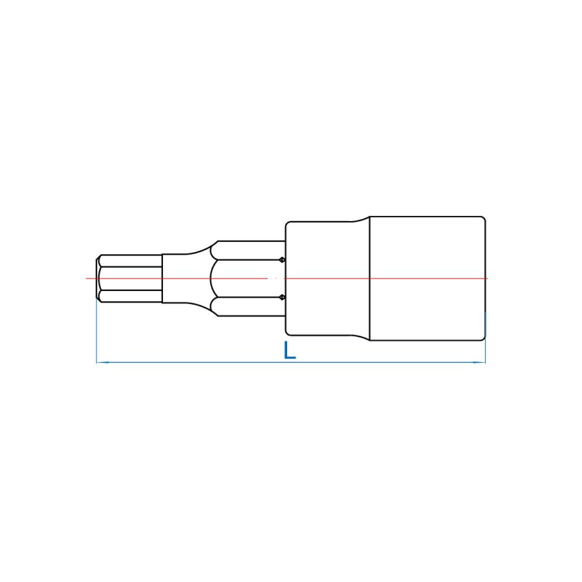 1/4 hlavice zástrčná, INBUS 3 mm