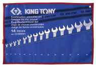 Levně Sada očkoplochých klíčů King Tony 14 ks 1214MRN01