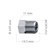 Šroubení brzdového potrubí 7/16x24 UNF 4,75 mm L14,5 mm 5-100-169