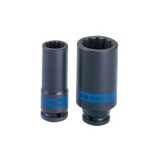 Hlavice nástrčná rázová tenkostěnná prodloužená King Tony 1/2 CrMo 12 hran, 15 mm 493015M
