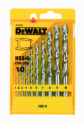 Sada vrtáků DeWalt HSS-G 1-10 mm / 10 dílů DT5921-QZ