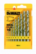 Sada vrtáků DeWalt HSS-G 1-10 mm / 10 dílů