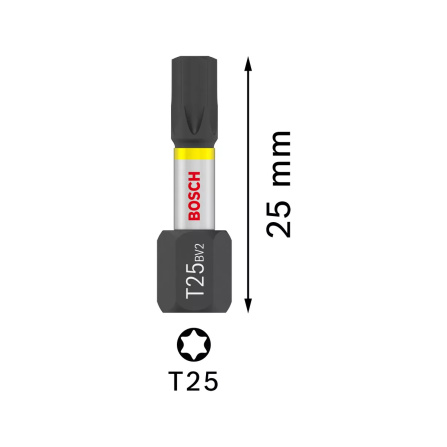 Šroubovací torx bit Bosch PRO Impact T25 25 mm 2607002806KS - 2