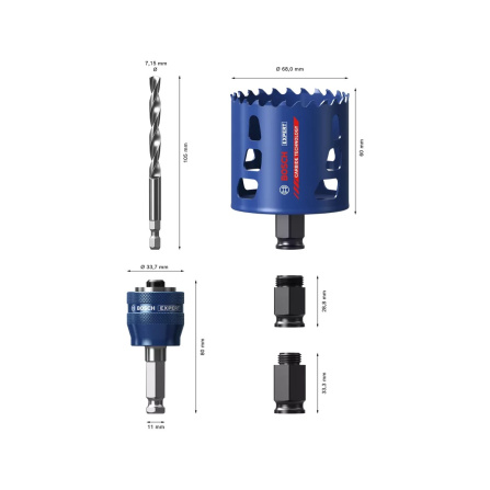 Startovací sada děrovky 51 mm Bosch Expert Tough Material 2608900449 - 8
