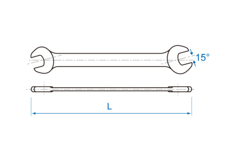 Klíč otevřený oboustranný 6x7 mm