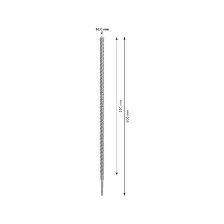 Vrták do kladiv Bosch PRO SDS-Plus-5X - 18 x 550 x 600 mm 2608836634 - 6