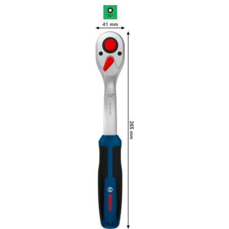 Ráčna s přepínací páčkou Bosch Professional 1/2 1600A03AC8 - 5 Ráčna s přepínací páčkou Bosch Professional 1/2 1600A03AC8 - 5