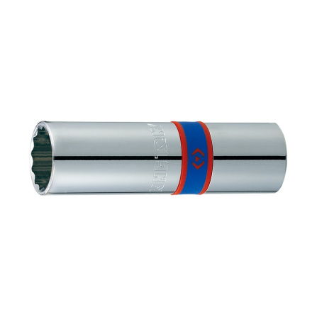 Hlavice nástrčná s gumovou objímkou na zapalovací svíčky King Tony 1/2 CrV 12 hran, 16mm 463016R