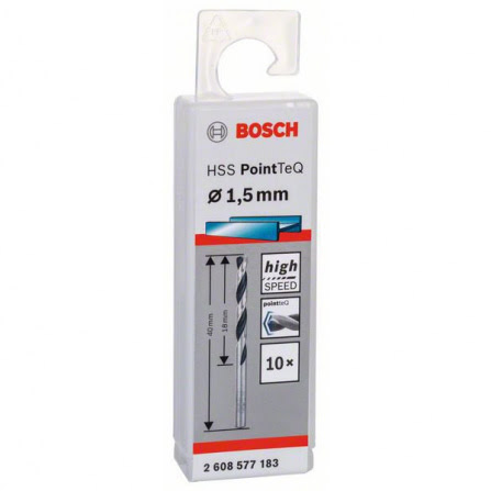 Vrták spirálový Bosch PointTeQ 1,5 mm 2608577183