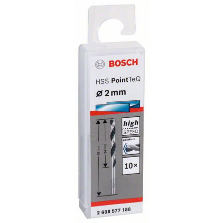 Vrták spirálový Bosch PointTeQ 2,0 mm 2608577188
