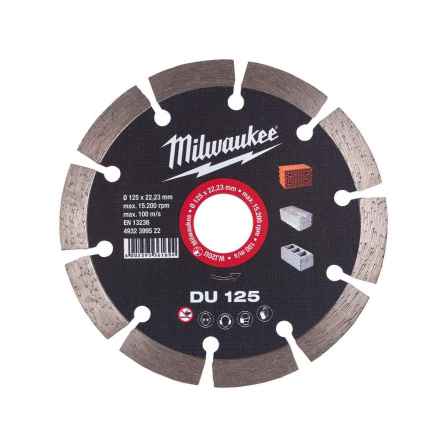 Diamantový dělící kotouč Milwaukee DU 125/22,23 mm 4932399522