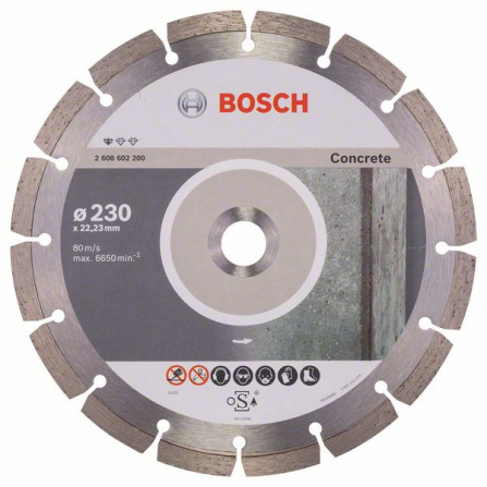 Diamantový dělící kotouč Bosch Standard for Concrete 230 mm 2608602200 Diamantový dělící kotouč Bosch Standard for Concrete 230 mm 2608602200