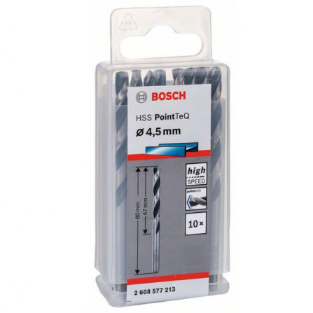 Vrták spirálový Bosch PointTeQ 4,5 mm 2608577213