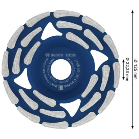 Diamantový brusný kotouč Bosch Expert Concrete 125 mm 2608615282 - 6
