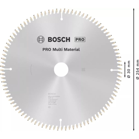Pilový kotouč Bosch Multi Material 254 x 30 x 3,2 mm 2608640451 - 4