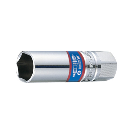 Hlavice nástrčná s gumovou objímkou na zapalovací svíčky King Tony 3/8 CrV 6 hran, 16mm 363516