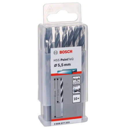 Vrták spirálový Bosch PointTeQ 5,5 mm 2608577223 Vrták spirálový Bosch PointTeQ 5,5 mm 2608577223