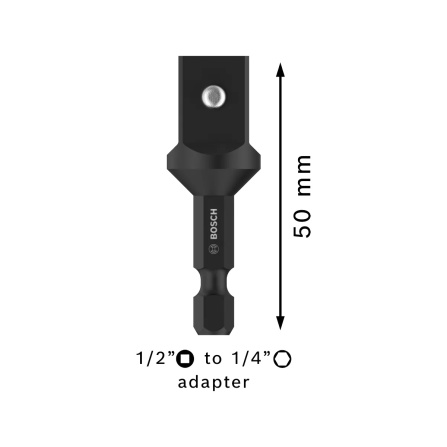 Adaptér průmyslový Bosch PRO Socket 1/4 šestihran - 1/2 čtyřhran 2608551107 - 4