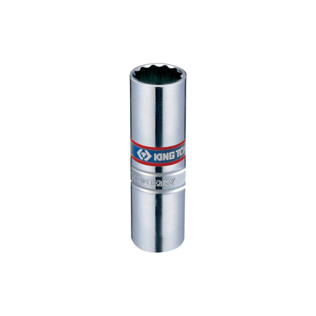 Hlavice nástrčná s gumovou objímkou na zapalovací svíčky King Tony 3/8 CrV 12 hran, 14mm 36C014