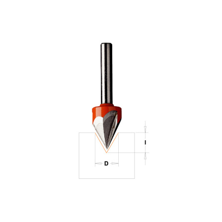 Fréza na V-drážku 60° CMT C95800111 - 2