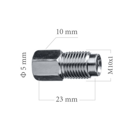 5-100-105X Šroubení 105X pro brzdovou trubku, M10x1/4,75/L23 mm-2 5-100-105X Šroubení 105X pro brzdovou trubku, M10x1/4,75/L23 mm-2