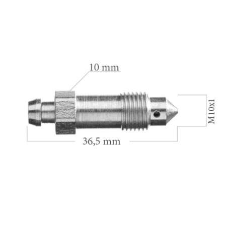 Odvzdušňovací šroub M10x1 L=36,5 mm 5-300-0018