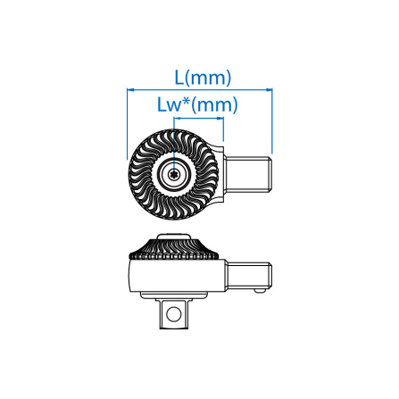 Ráčna pro momentový klíč 1/4 9mm x 12mm King Tony 34503102R - 2