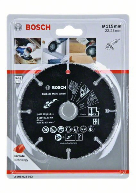 Víceúčelový řezný kotouč Bosch Carbide Multi Wheel 115 mm 2608623012