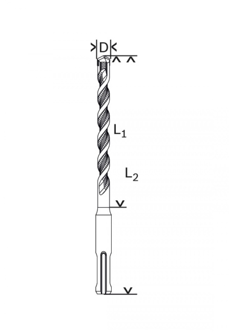 Vrták do kladiv Bosch SDS-Plus-1 - 12 x 200 x 260 mm 2608680279 Vrták do kladiv Bosch SDS-Plus-1 - 12 x 200 x 260 mm 2608680279