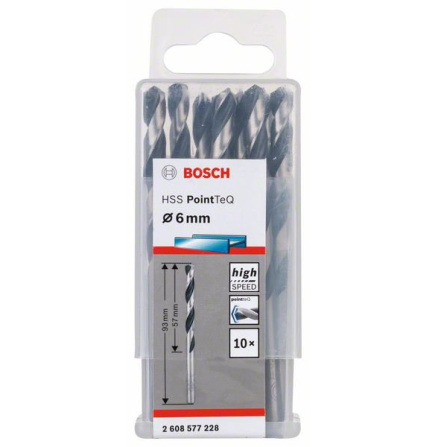 Vrták spirálový Bosch PointTeQ 6,0 mm 2608577228