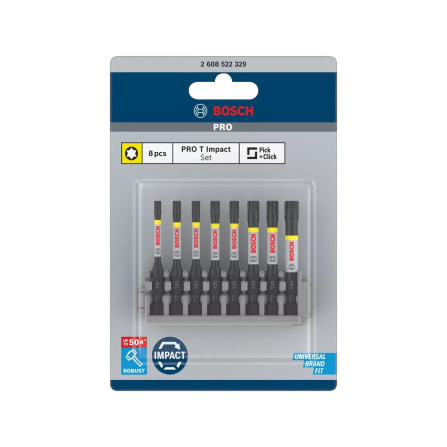 Sada torx bitů PH Bosch PRO Impact 8 ks 55 mm 2608522329 - 2