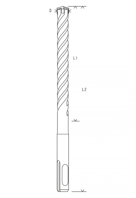 Vrták SDSplus 5X 8x100x160 mm Vrták SDSplus 5X 8x100x160 mm