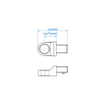 Klíč očkový pro momentový klíč 9x12mm x 7mm King Tony 34502108M - 2