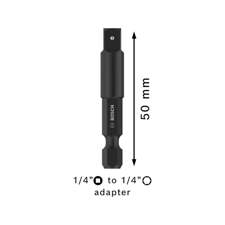 Adaptér průmyslový Bosch PRO Socket 1/4 šestihran - 1/4 čtyřhran 2608551109 - 4